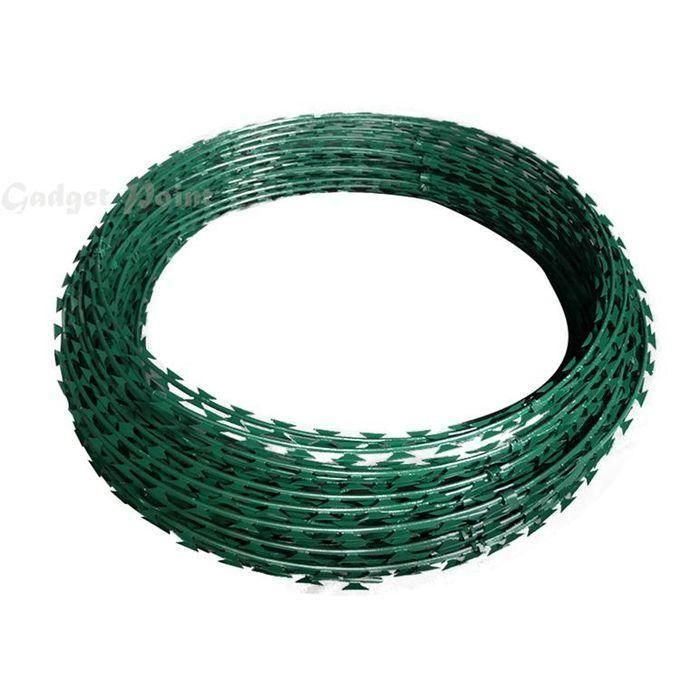 Green Dipped Razor Wire Concertina Wire 450mm