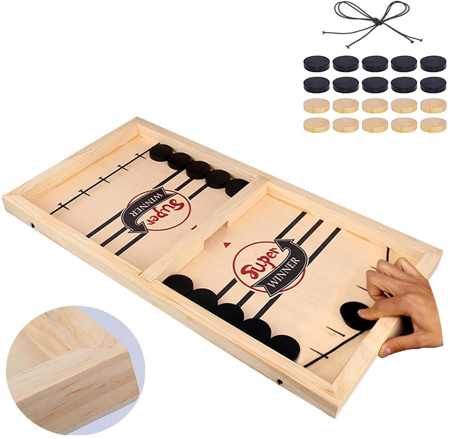 Fast Sling Puck Game,Sling Puck Game,Super Winner Games Toy,Paced Winner Board Games Toys for Kids & Adults Large Size