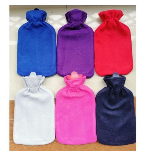 Kings Collection Hot Water Bottle With Fleece - 2L - Assorted Colors