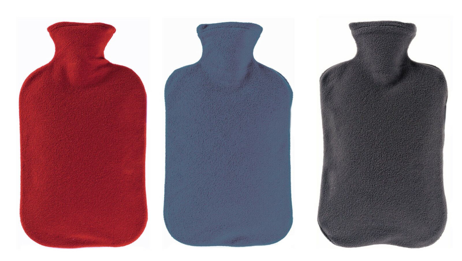 Kings Collection Hot Water Bottle With Fleece - 2L - Assorted Colors