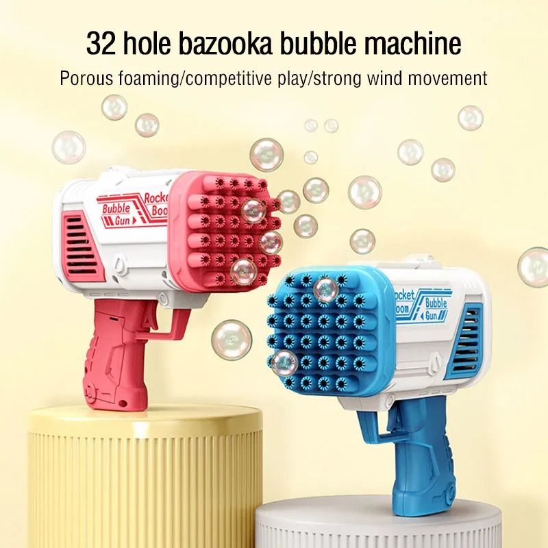 30+ Holes Bubble Machine Toy Electric Bubble Gun Blowing Children Outdoor Activities