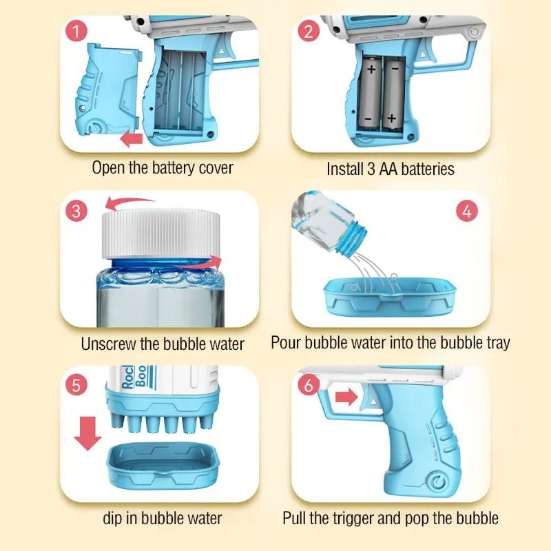 30+ Holes Bubble Machine Toy Electric Bubble Gun Blowing Children Outdoor Activities