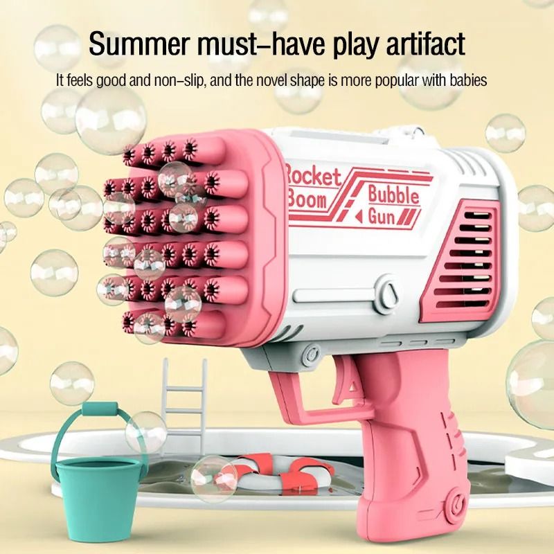 30+ Holes Bubble Machine Toy Electric Bubble Gun Blowing Children Outdoor Activities