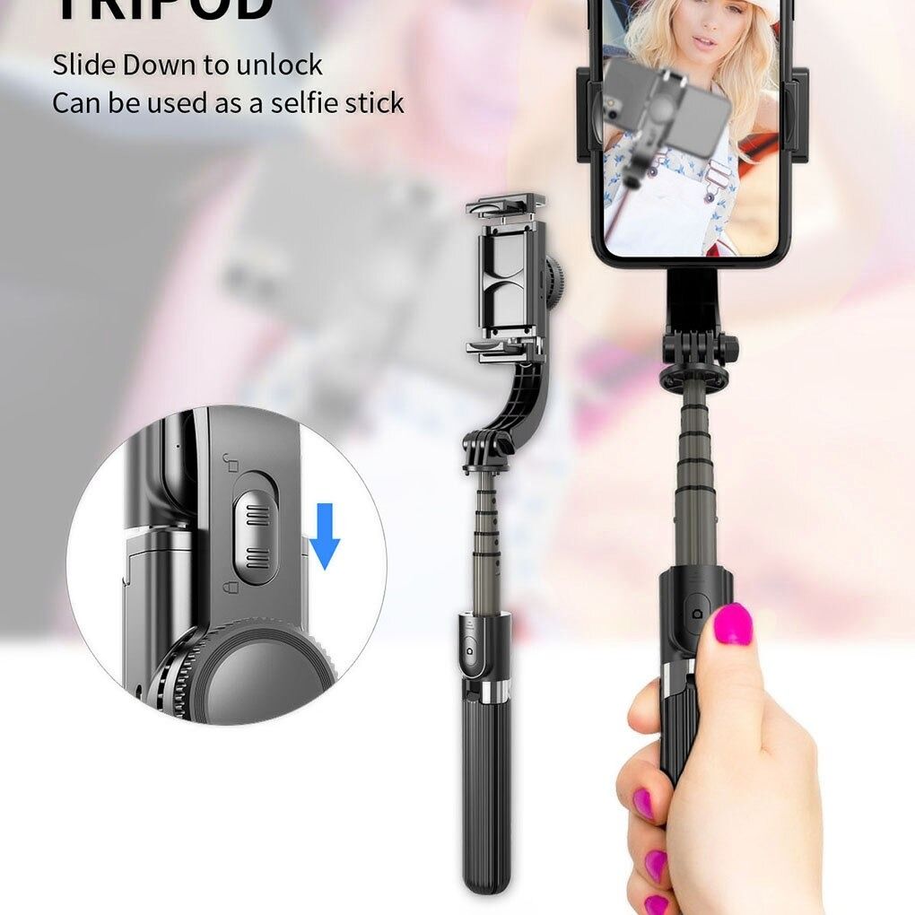 Gimbal Stabilizer L08, Anti Shake 3 In 1 Tripod Selfi Stick With Bluetooth