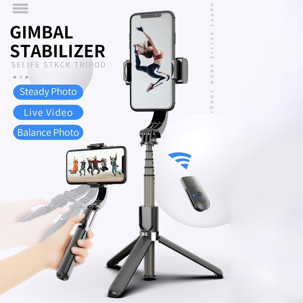 Gimbal Stabilizer L08, Anti Shake 3 In 1 Tripod Selfi Stick With Bluetooth