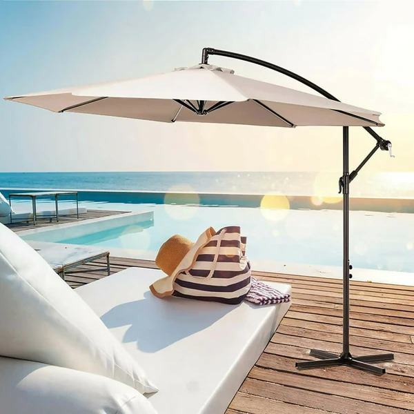 Patio Umbrella Cover Cloth 2.7-3m, Polyester Replacement Canvas, 6 Ribs 8 Ribs Outdoor Table Umbrella Canopy Sun Shade Cover Replacement Cloth For Umbrella