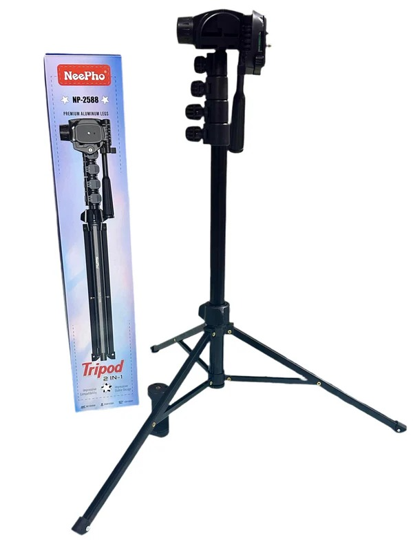 1.5 Mtrs (61-inch) PremiumDuty Aluminum Extendable 360 Degree Rotatable 175 cm Tripod with Carrying Bag