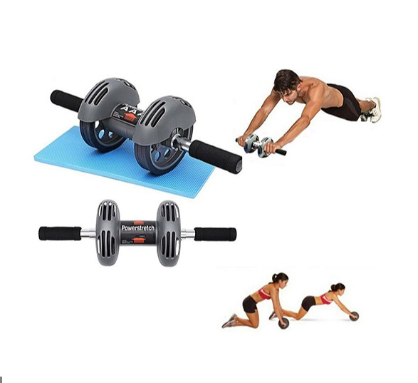 1 PC Power Stretch Roller - Abdominal Wheel Two-Wheeled Abdomen Machine For Home Exercise Fitness