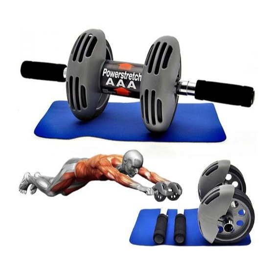 1 PC Power Stretch Roller - Abdominal Wheel Two-Wheeled Abdomen Machine For Home Exercise Fitness