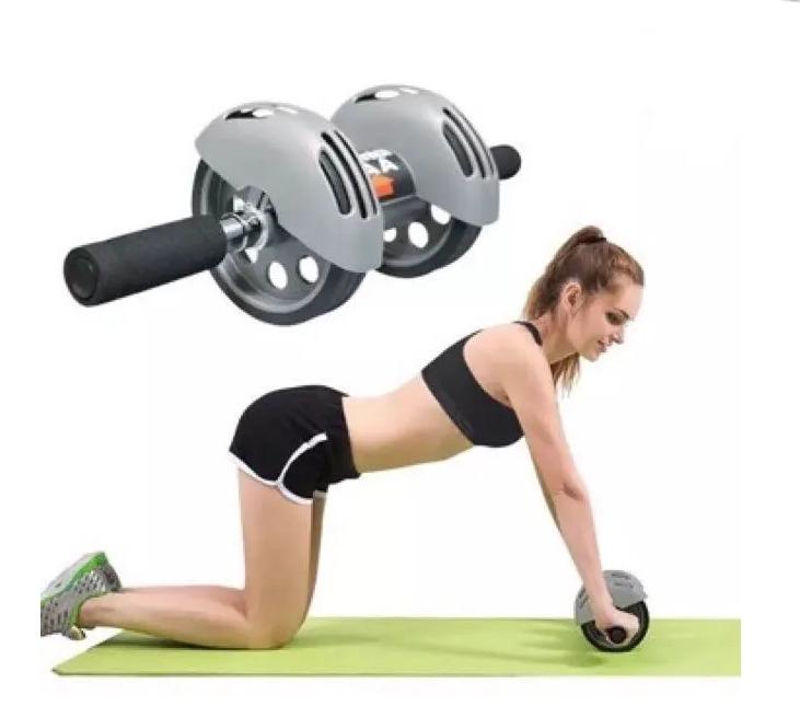 1 PC Power Stretch Roller - Abdominal Wheel Two-Wheeled Abdomen Machine For Home Exercise Fitness