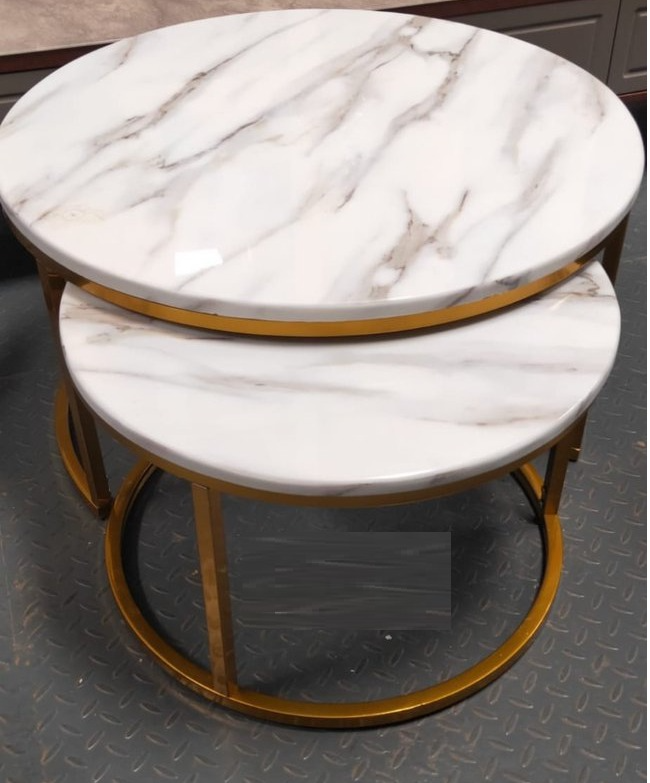 2 in 1 Nesting Coffee Table MDF (with Marble  Effect)