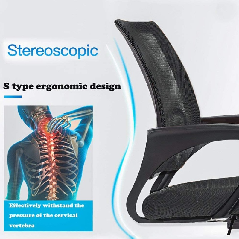 Mid Back Mesh Ergonomic Office Chair with Lumbar Support and Armrests