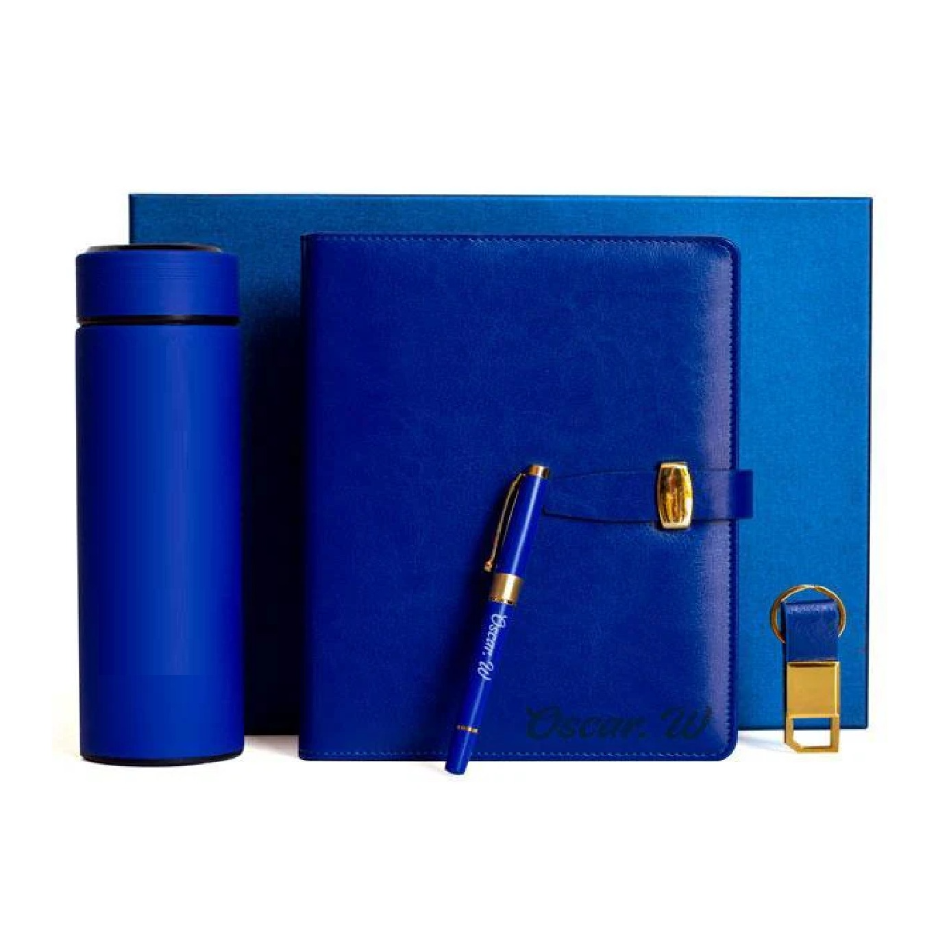 Executive Gift Set with Notebook, Thermal Flask, Pen & Keyholder