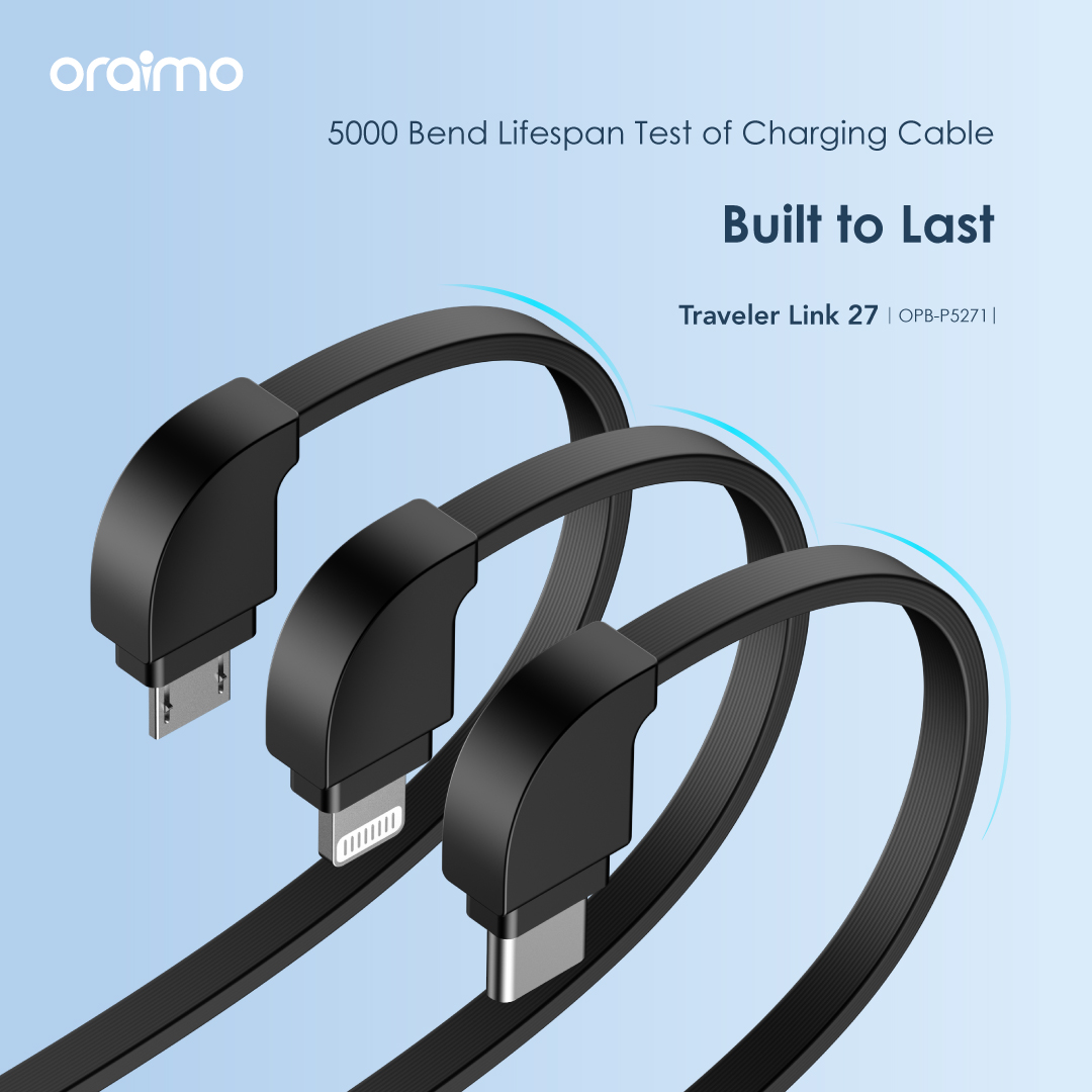 oraimo Traveler 27000mAh 12W Power Bank With Charging Cables