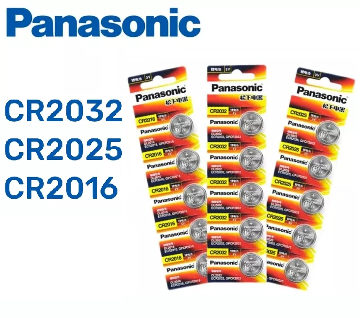 Panasonic Lithium (CR1220, CR1620, CR1632, CR2016, CR2025, CR2032, CR2450, CR1616) Coin Battery 3V - Long-Lasting Power for Keyless Entry Fobs, Toys, and More with Japan Technology