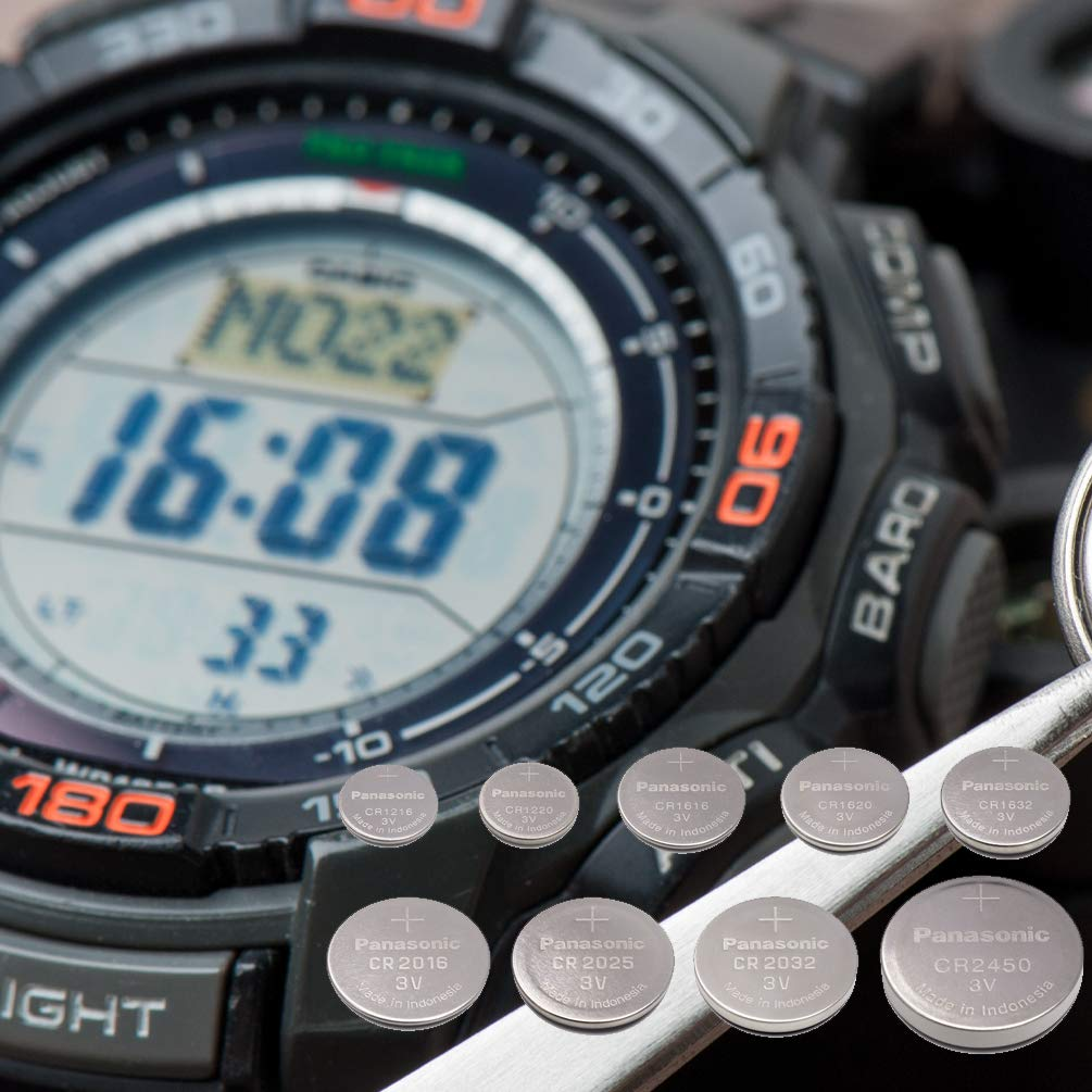 Panasonic Lithium (CR1220, CR1620, CR1632, CR2016, CR2025, CR2032, CR2450, CR1616) Coin Battery 3V - Long-Lasting Power for Keyless Entry Fobs, Toys, and More with Japan Technology