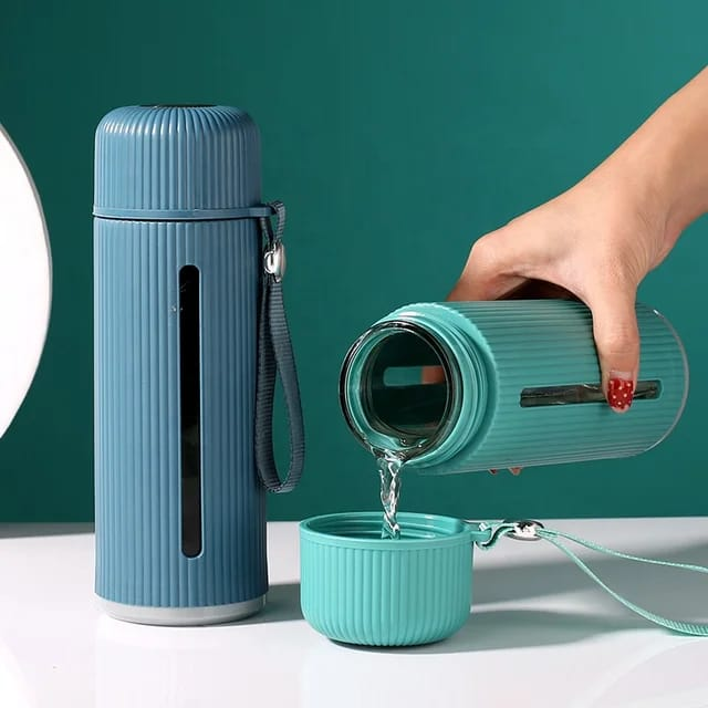 High Quality Portable 500ml Borosilicate Glass Water Travel Bottle | Leak-Proof Water Bottle