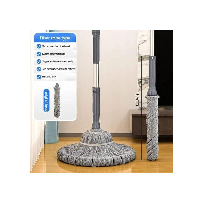 360• Microfibre twist  Heavy Duty Commercial Industrial Mop for Floor Cleaning, String Wet Mop with Long Handle, Cotton Mop for Home, Garage, Office, Workshop Floor Cleaning