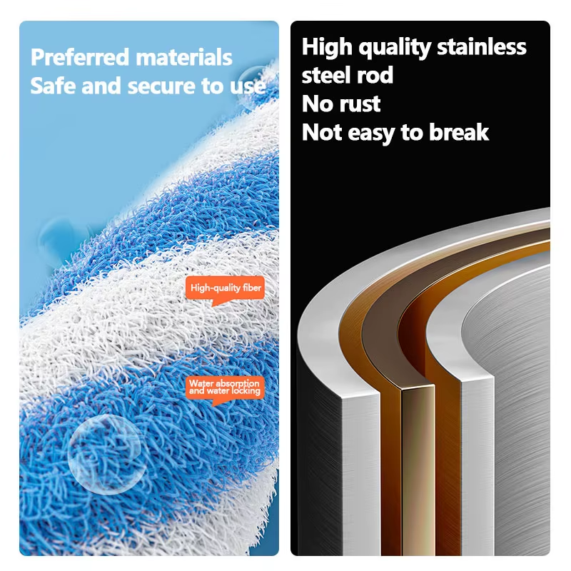 360• Microfibre twist  Heavy Duty Commercial Industrial Mop for Floor Cleaning, String Wet Mop with Long Handle, Cotton Mop for Home, Garage, Office, Workshop Floor Cleaning
