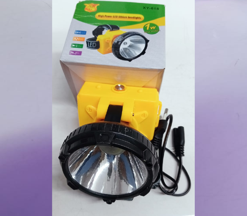 LED Flashlight Rechargeable Head Lights Headlamps for Bikers and Underground Miners