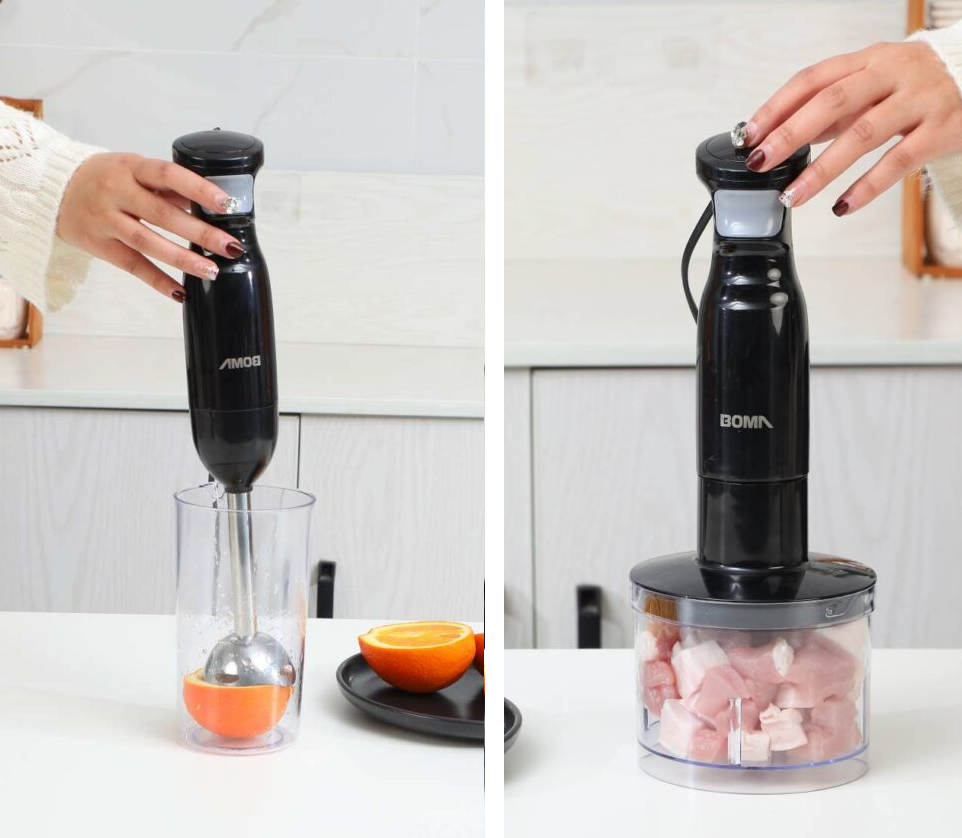 Electric Multifunctional 4-in-1 Hand Blender Mixer and Chopper Set for Home Use