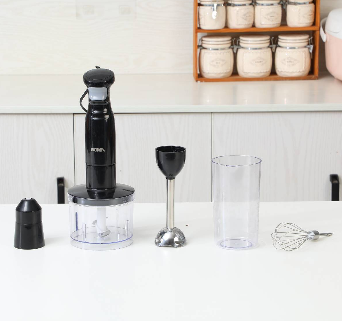 Electric Multifunctional 4-in-1 Hand Blender Mixer and Chopper Set for Home Use