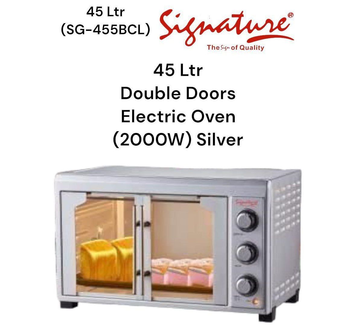 45 Ltr Double Doors Electric Oven