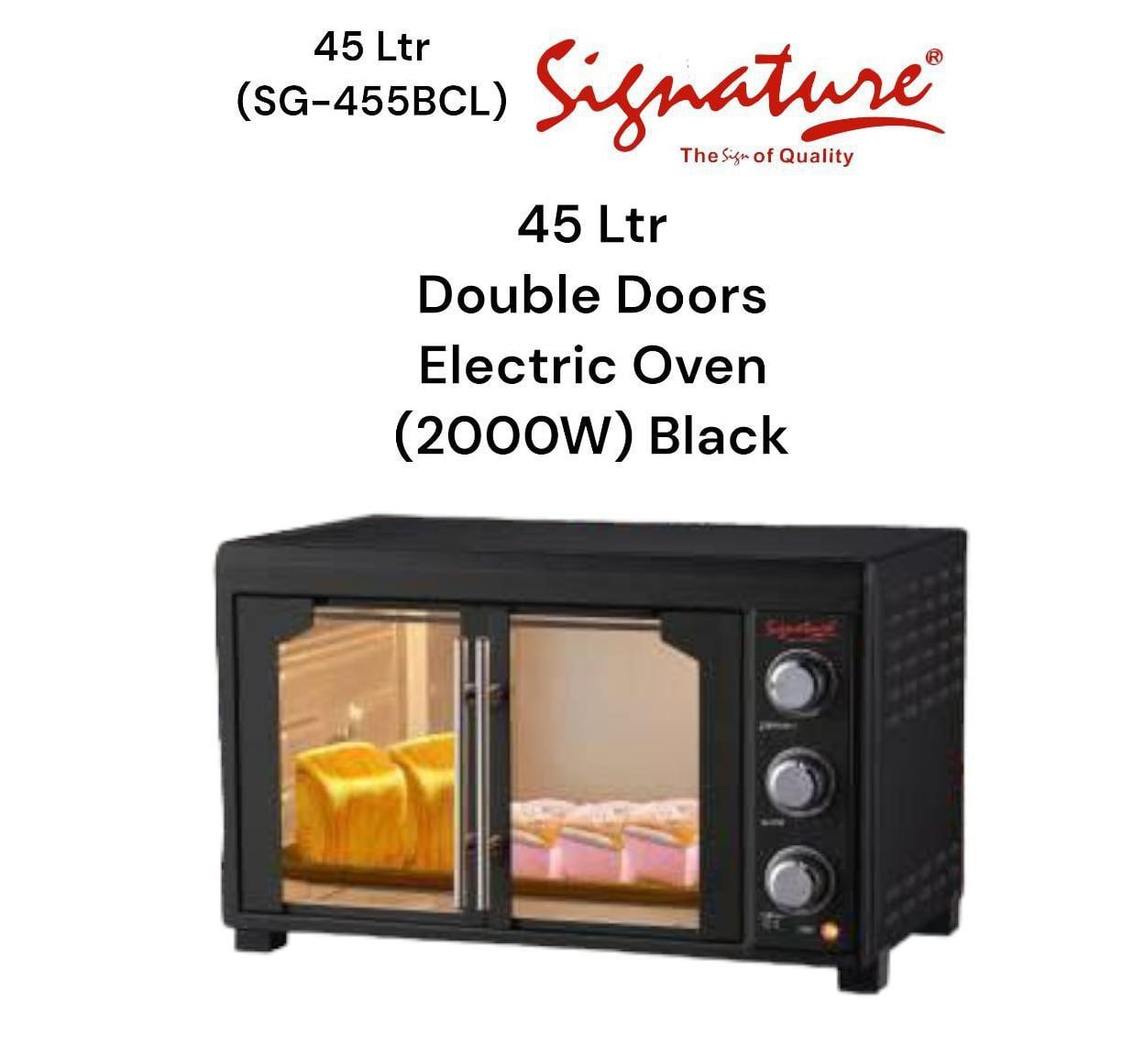 45 Ltr Double Doors Electric Oven