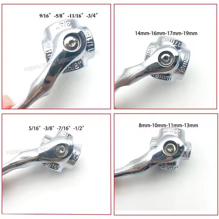 48 In 1 Tools Socket, Multifunction Universal Wrench, 360 Degree Revolving Spanner, Works with Spline Bolts,Torx, Square Damaged Bolts and Any Size Standard or Metric