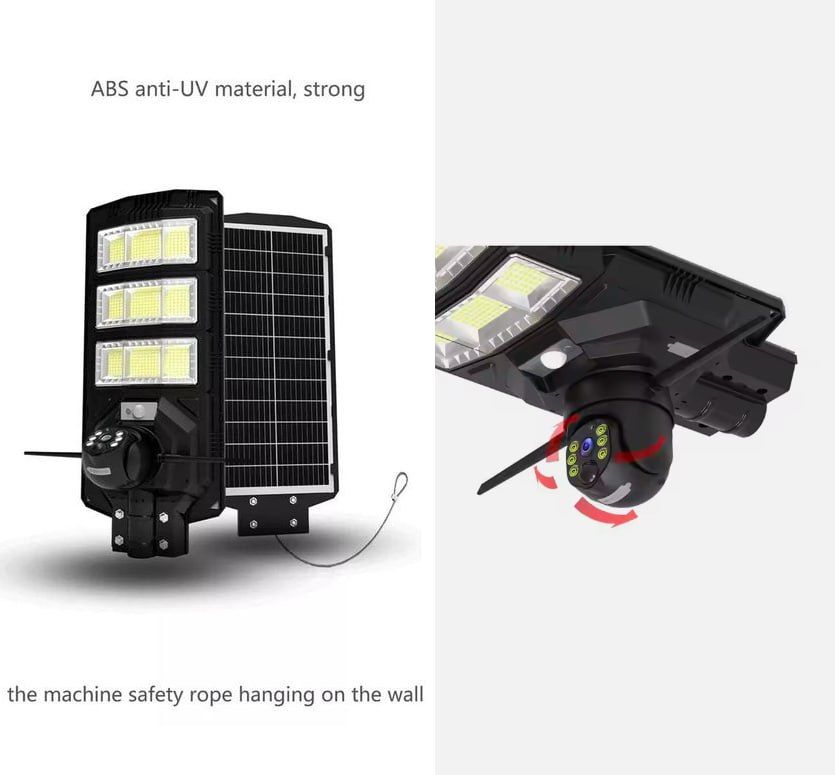 Solar Light 4G Solar powered AI CCTV Camera on 450W LED Solar Street Lamp