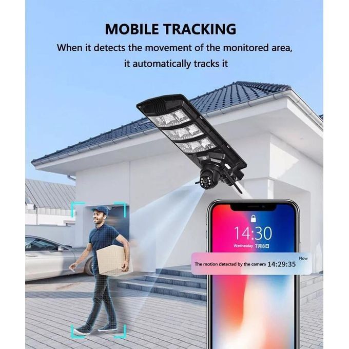 Solar Light 4G Solar powered AI CCTV Camera on 450W LED Solar Street Lamp