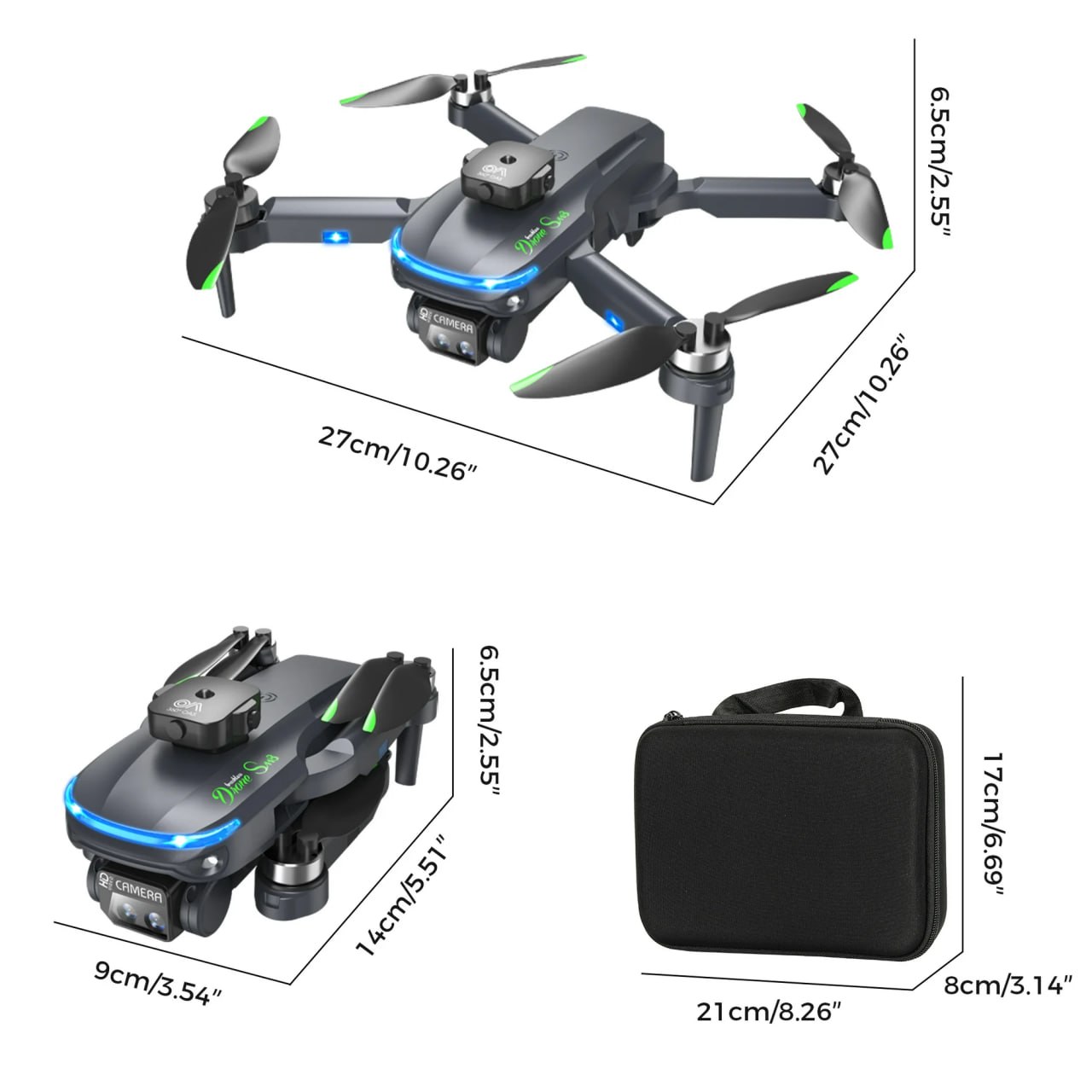 S118 Drone - Foldable RC Quadcopter with Brushless Motor and HD Camera | Aerial Photography Four Axis Aircraft Toy for Beginners, Kids, Outdoor