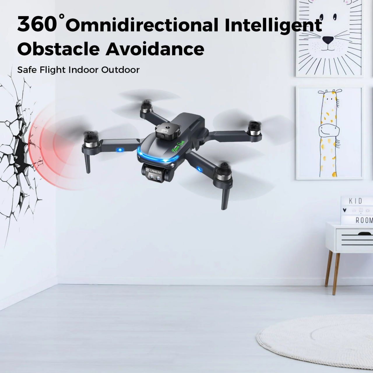 S118 Drone - Foldable RC Quadcopter with Brushless Motor and HD Camera | Aerial Photography Four Axis Aircraft Toy for Beginners, Kids, Outdoor