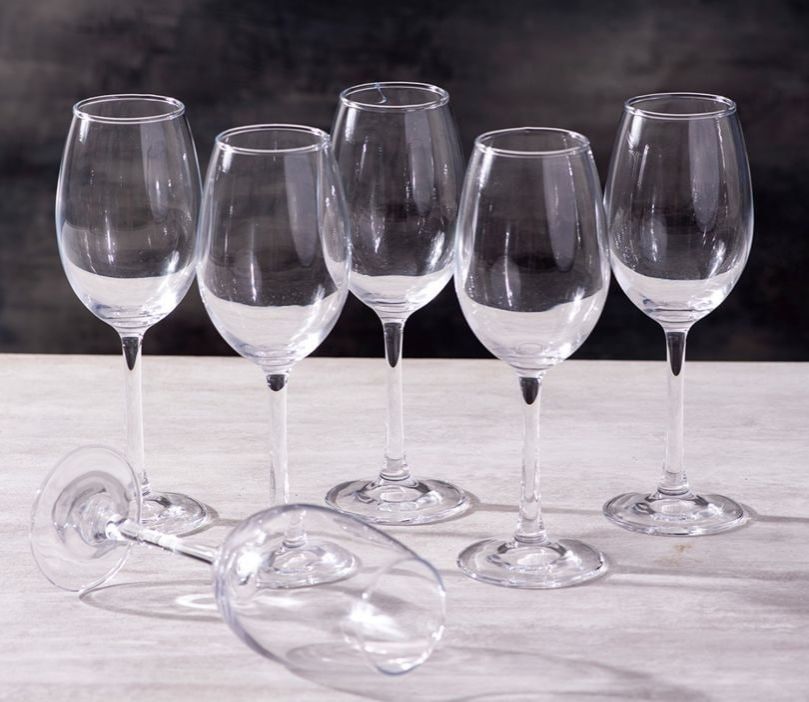 Wine Glasses Set of 6, Crystal Glass with Stem for Drinking Red / White / Cabernet Wine as Gifts Sets