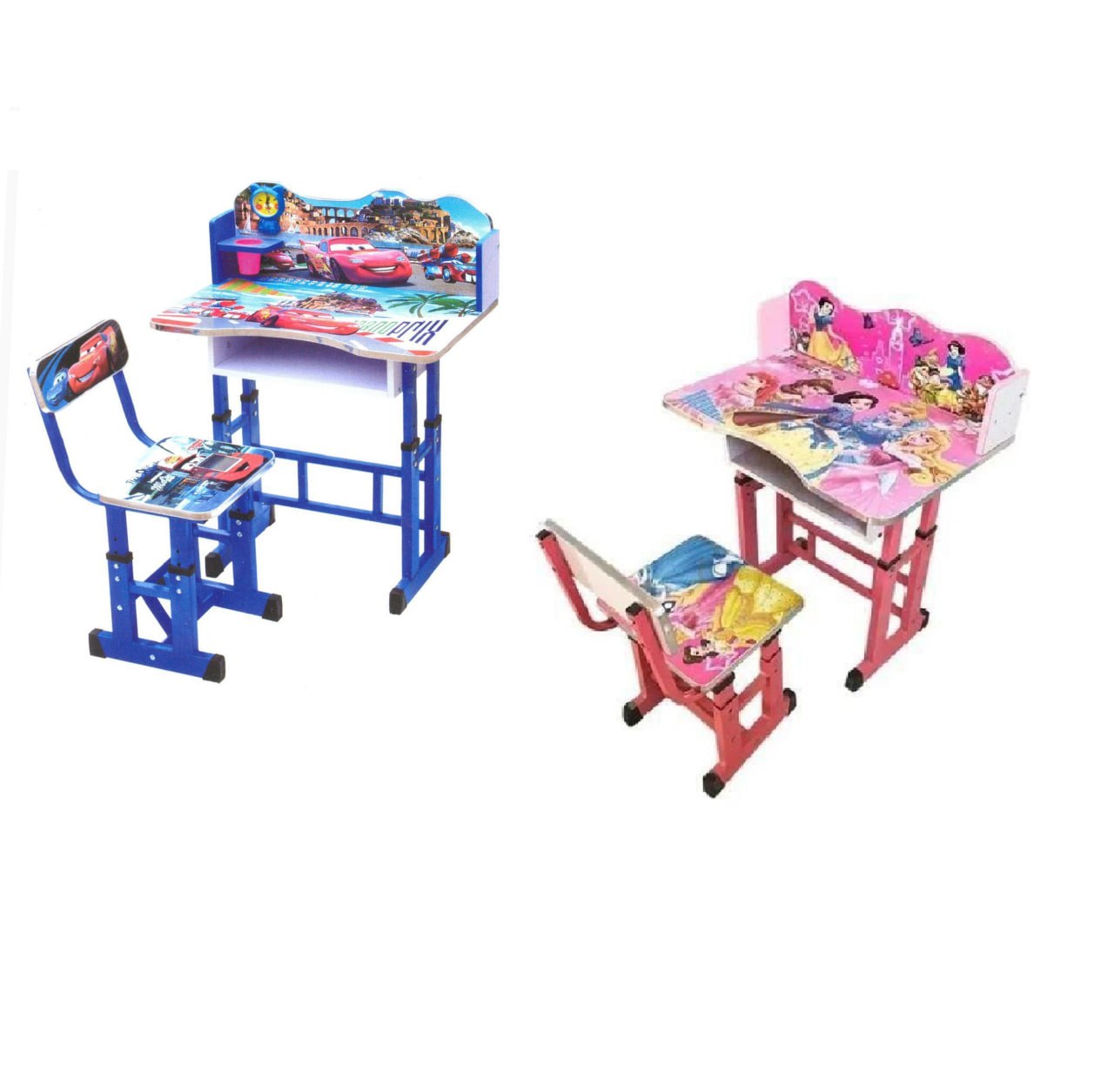 Height Adjustable Wooden Study Table and Chair for Kids Color Theme