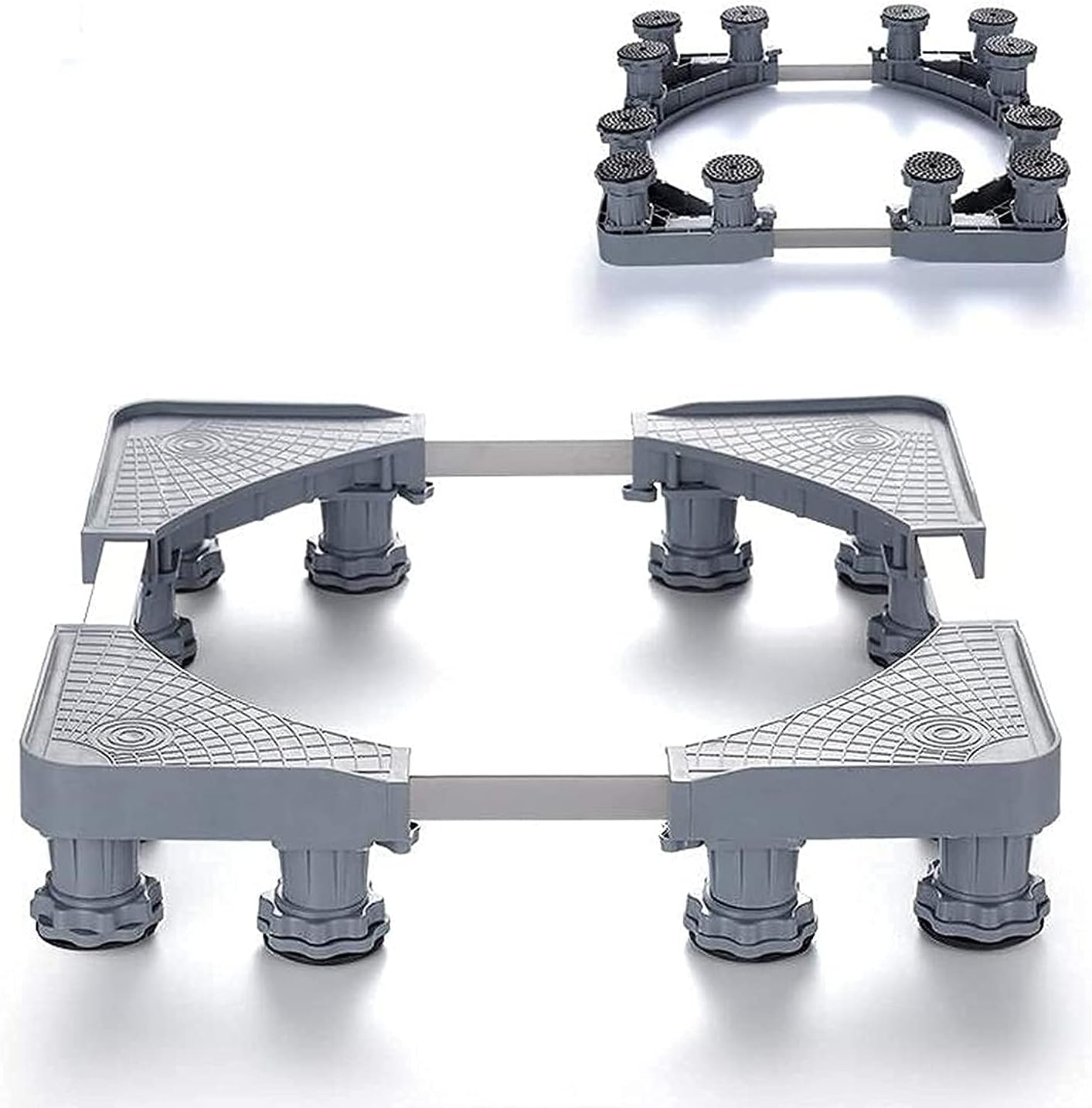 Heavy Duty Adjustable Base for washing machine 8 legs + 4 castors for washing machine, refrigerator and dryer, adjustable base for washing machine, load capacity 300 kg