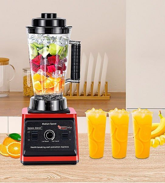 2 in 1 Double Cup Silver Crest German 8000Watts Industrial Blender - 4Ltrs