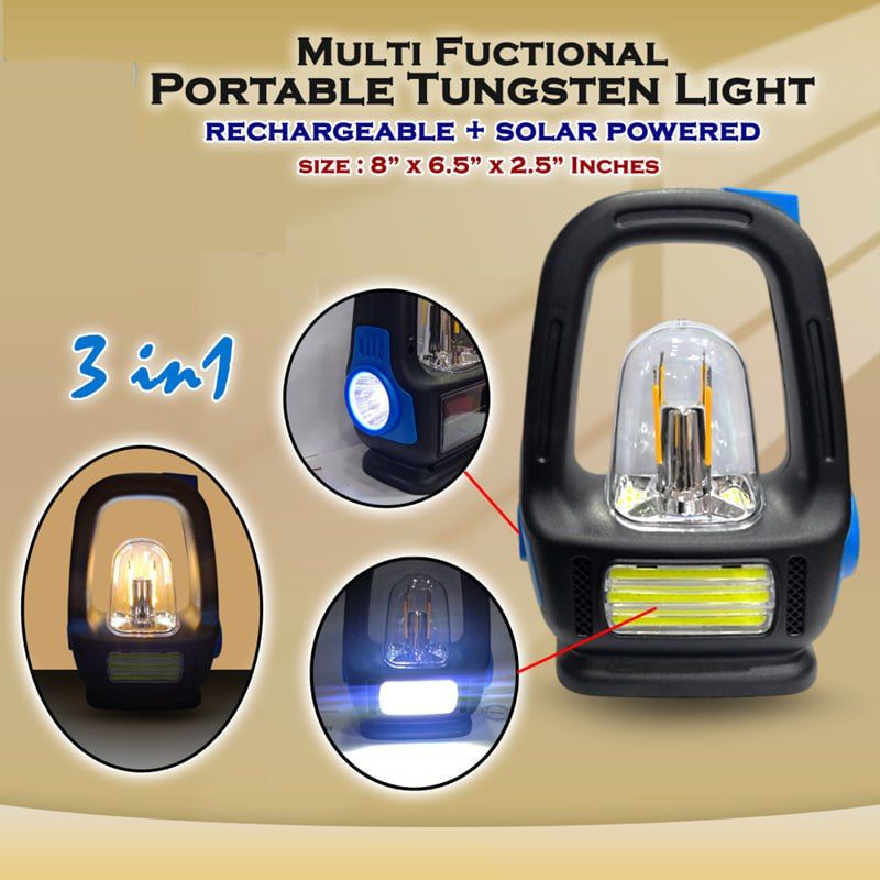 3-in-1 Portable Multifunctional Rechargeable LED Light Lamp