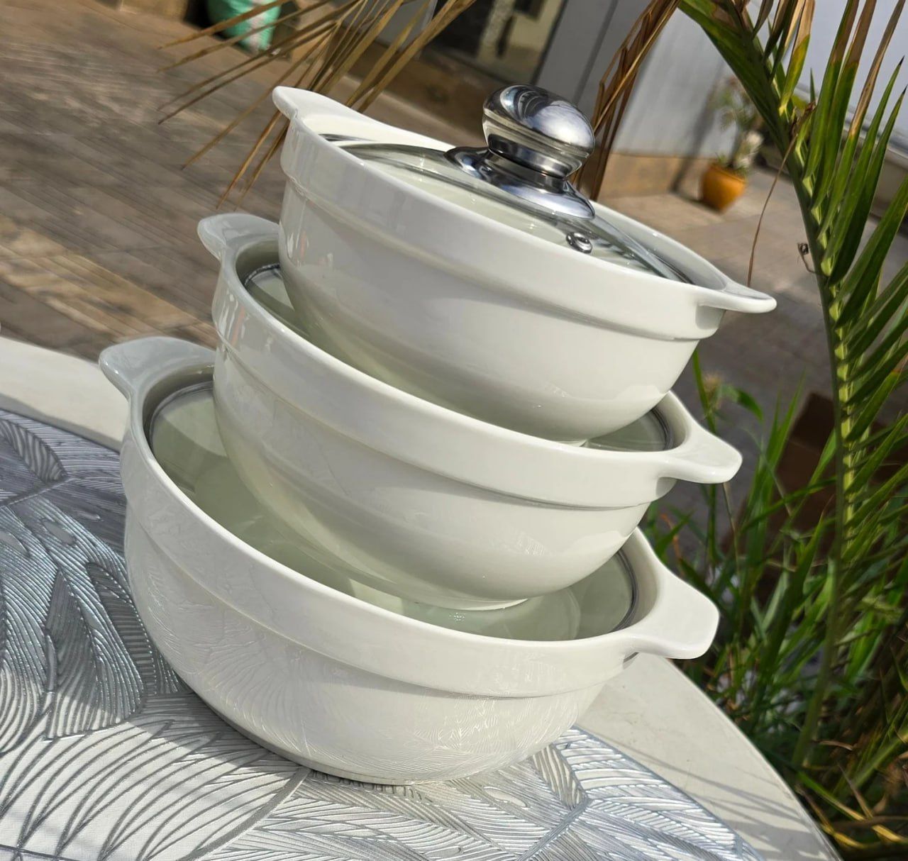 Round Ceramic Soup Pot Soup & Stock Pots (3Ltrs, 2Ltrs, and 1Ltr)