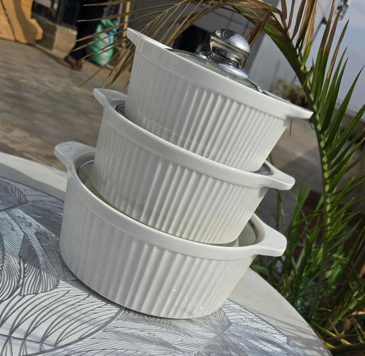 Round Ceramic Soup Pot Soup & Stock Pots (3Ltrs, 2Ltrs, and 1Ltr)