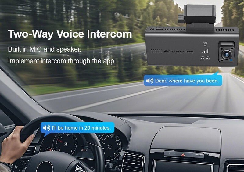 Dash Cam Front and Rear 4K+1080P, Free 64GB Card, Built-in Wi-Fi, Dash Camera for Cars, Car Camera, Dual Dashcams for Cars with Night Vision, 24 Hours Parking Monitor, Loop Recording