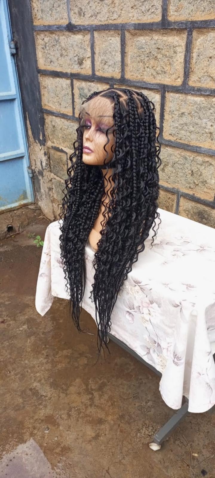 Boho knotless braided wig