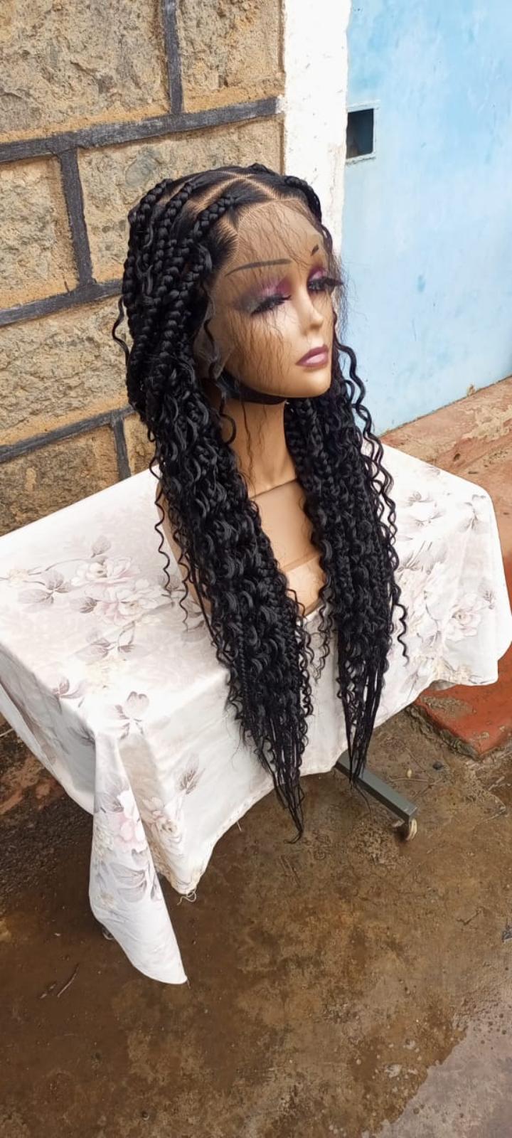 Boho knotless braided wig