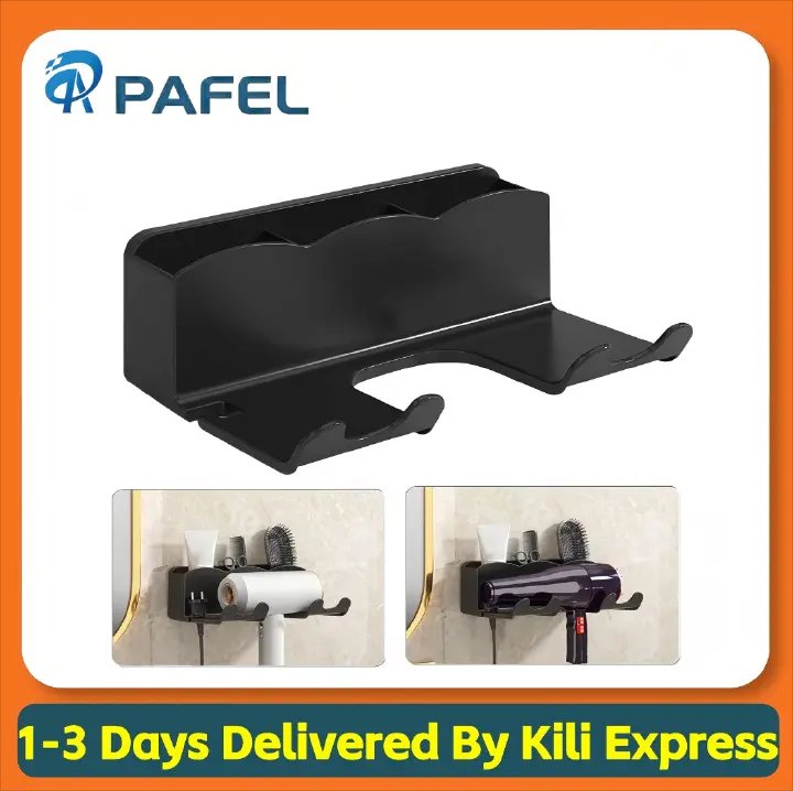 Bathroom wall mount hair dryer rack Shower Bathroom Furniture Kitchen Storage Rack Large Capacity Household Storage bathroom hair dryer rack storage box shower hair dryer storage rack Bathroom wall mo