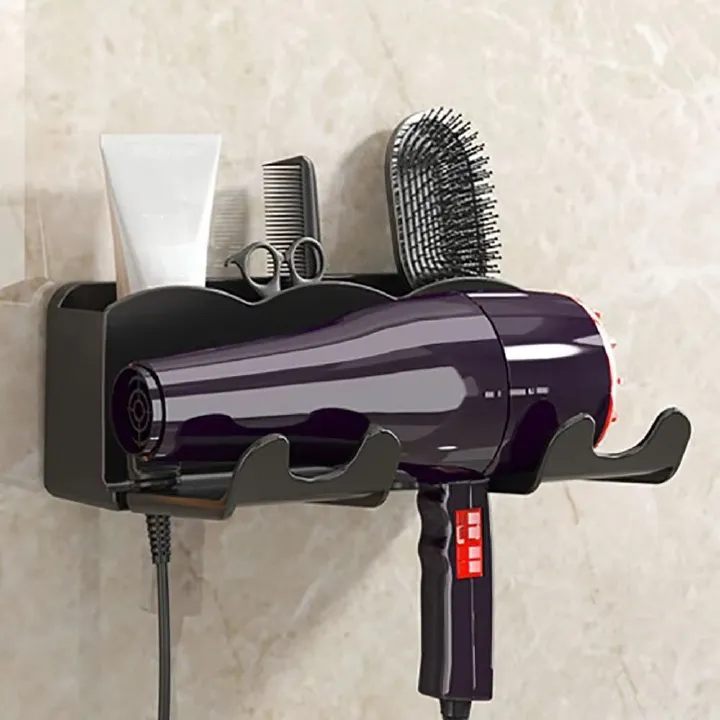 Bathroom wall mount hair dryer rack Shower Bathroom Furniture Kitchen Storage Rack Large Capacity Household Storage bathroom hair dryer rack storage box shower hair dryer storage rack Bathroom wall mo