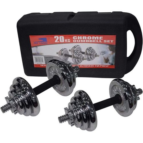 20KG Chrome Adjustable Dumbbell Set,10KG +10KG With Case