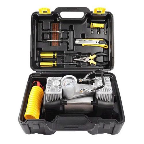 CLEARANCE OFFER Digital Portable Emergency Heavy Duty 2 Cylinder Car Air Compressor Tire Inflator Pump Universal For Car Trucks Bicycle With Tyre Repair Tools And Accessories