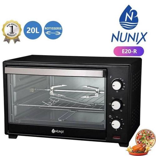 CLEARANCE OFFER Nunix 20 LITRES ELECTRIC OVEN ROTISSERIE,DOUBLE HOT PLATE,CONVECTION FUNCTION