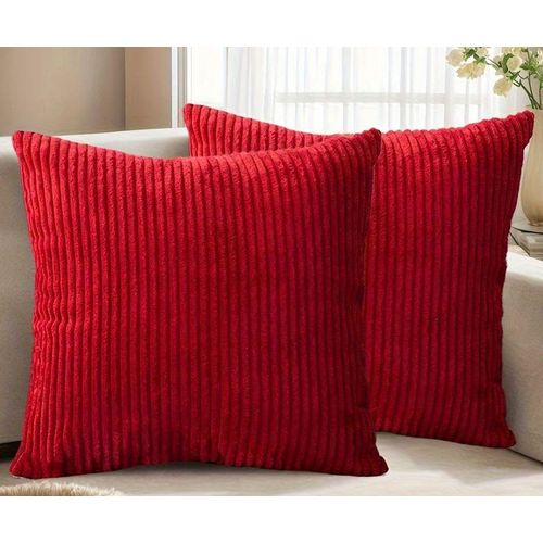 CLEARANCE OFFER 2PCS Striped Corduroy Velvet Cushion Covers/Cases