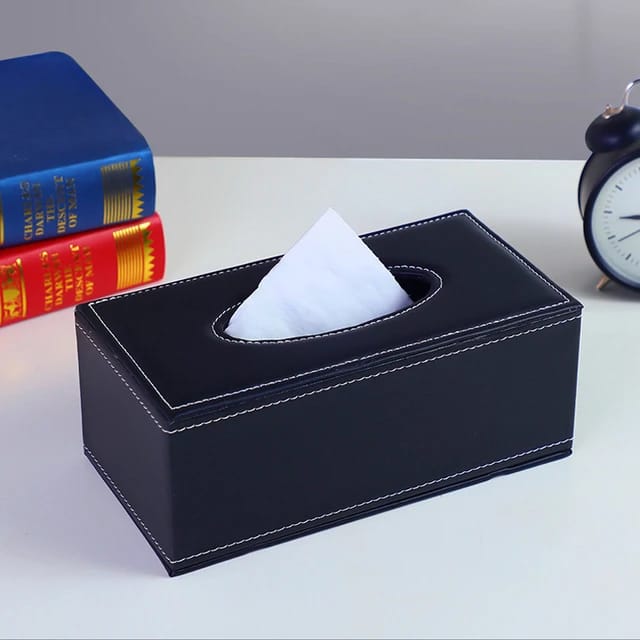 Leather serviette holder